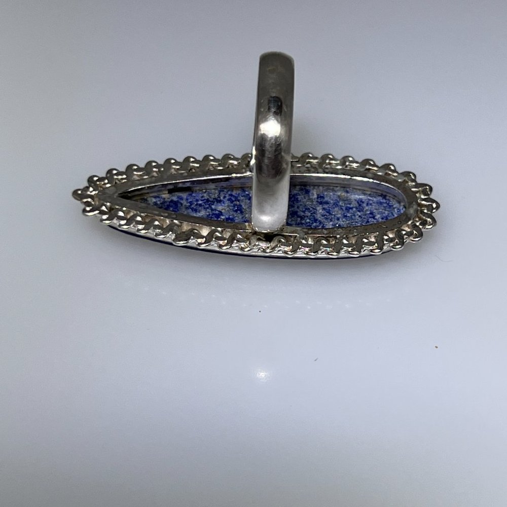 Lapis Lazuli Ring, Large, Unique Shape, Size: 6 N… - image 4